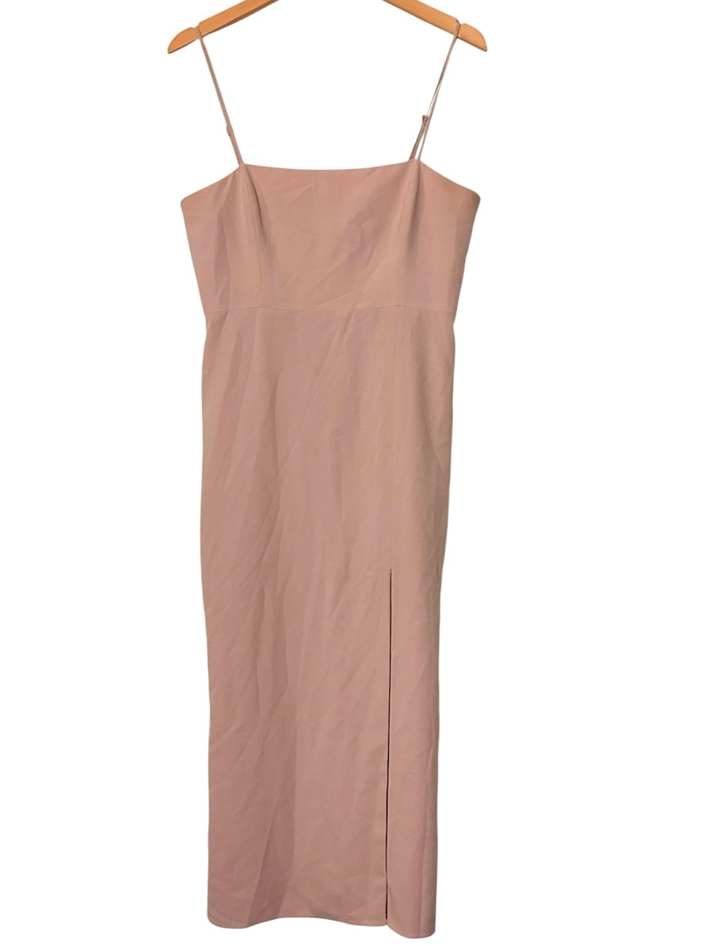 Park & Fifth | Mauve pink sleeveless formal lined midi dress front slit size 10